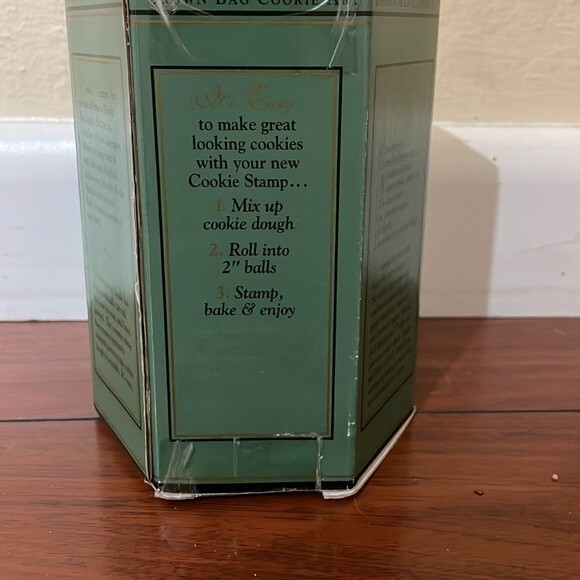 NEW!  Vintage Brown Bag Cookie Art Stamp SANTAS SLEIGH  & Booklet  1995 Retired - Picture 2 of 5